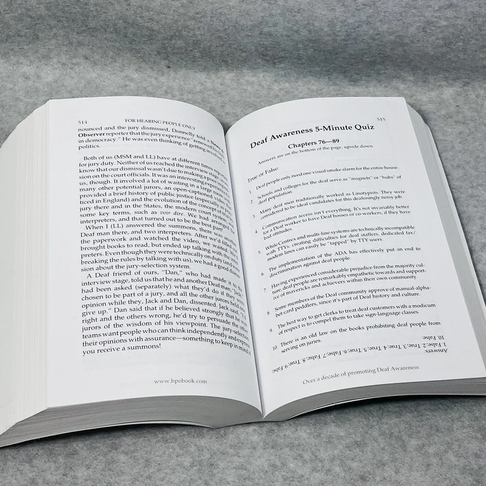 For‎ Hearing People Only 3rd Edition Paperback GOOD Deaf Community Moore Levitan
